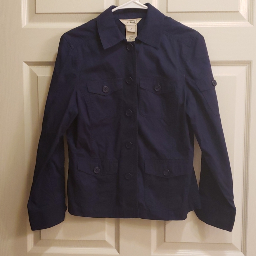 L.L. Bean Lightweight Cotton Button Utility Jacket
